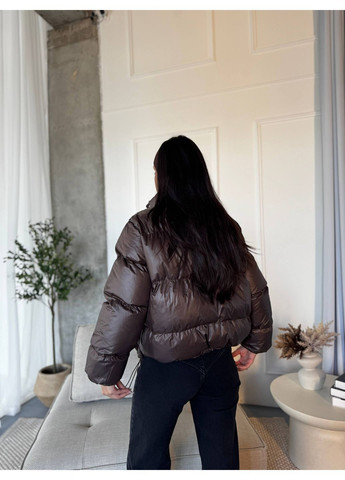 Коричневий демісезонний Пуховик Style Point