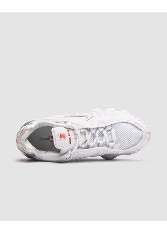 Белые демисезонные кроссовки мужские nike shox tl white / silver найк шокс тл No Brand