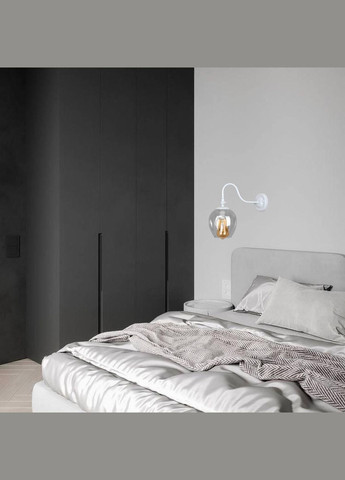 Біле скляне бра "Молекула" (56-WPR0231F3-1 WH+CL) прозорий No Brand (370072175)