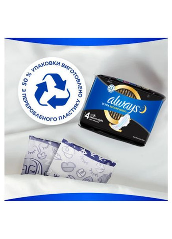 Гігієнічні прокладки ULTRA ультратонкі Ultra secure night 6 шт. 7 к. 3050 Always (340111195)