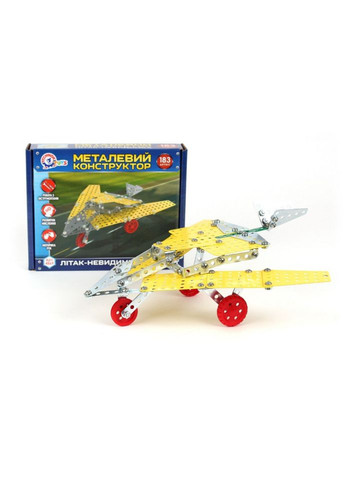 Детский Конструктор металлический "Самолет-невидимка" 4869TXK, 183 детали ТехноК (306436107)