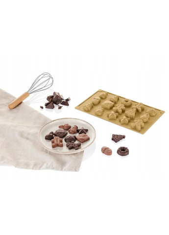 Силіконова форма для шоколаду чи праліне 29,5х17х1,5 см золотистий Livarno home (362446697)