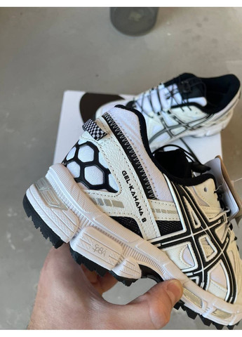 Черно-белые всесезонные кроссовки мужские asics gel-kahana 8 white gor-tex + термо No Brand