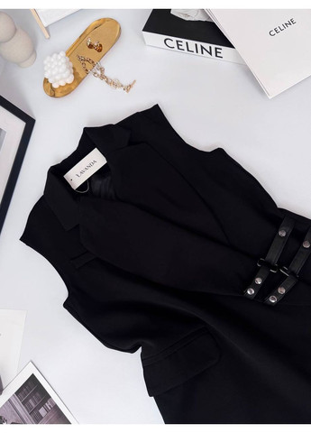 Чорна кежуал жіноча сукня-піджак сукня-жакет No Brand