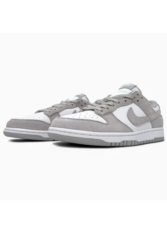 Білі літні кросівки nike sb dunk low white/grey textile найк сб данк No Brand