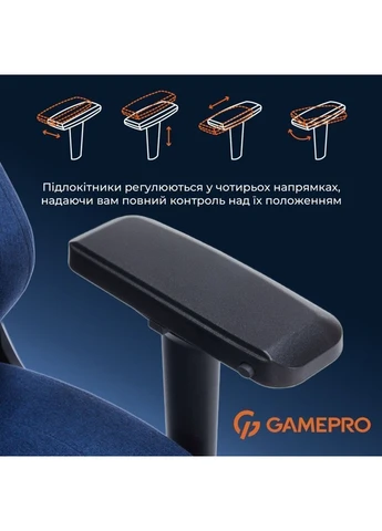 Геймерське крісло FGC750DB Fabric Dark Blue [163698] GAMEPRO (400901536)