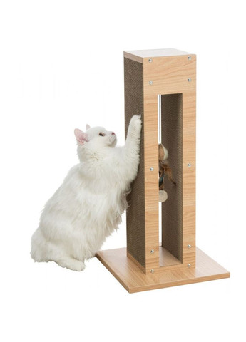 Кігтеточка для котів Стовпчик з іграшкою 30х30х62 см Коричневий (48022) Trixie (364674793)