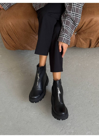 ботинки nikart | натуральная кожа, черные No Brand