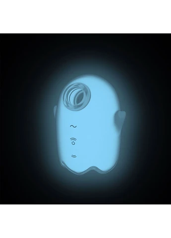 Вакуумный клиторальный стимулятор с вибрацией Glowing Ghost White Satisfyer (385657474)
