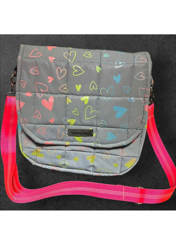 Світловідбиваюча сумка крос-боді "Неонове Серце" Svitashka з довгим ремінцем No Brand (335051207)