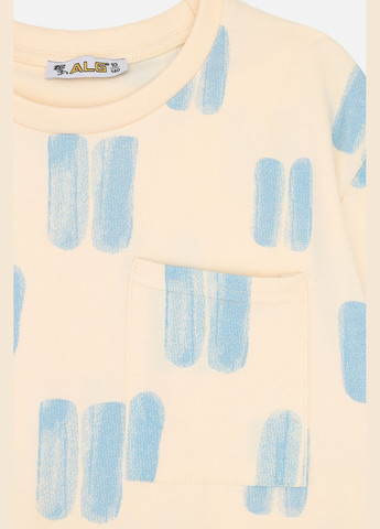 Бежевая летняя футболка с коротким рукавом для мальчика цвет бежевый cb-00277065 ALG