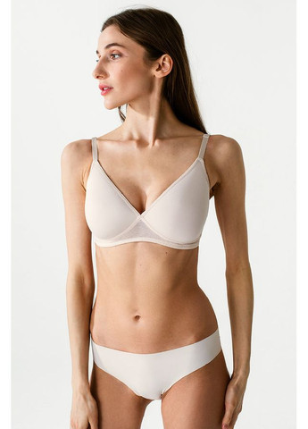 Кремовий бралетт бюстгальтер з формованими чашками без кісточок Luna без кісточок поліамід, еластан