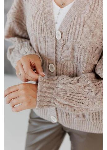 Бежевый демисезонный кардиган Art Knit