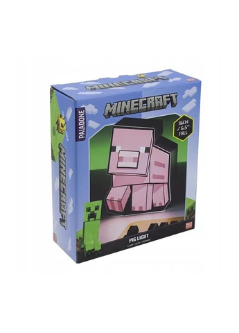 Лампа-фігурка Minecraft Рожева Свинка Pig Light Icon (16 см) Paladone (374539133)