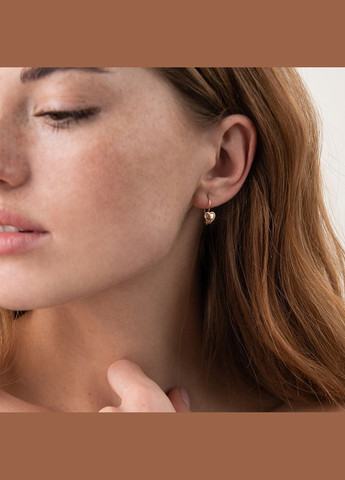 Золотые детские серьги Сердечки с05405 Oniks (264022845)