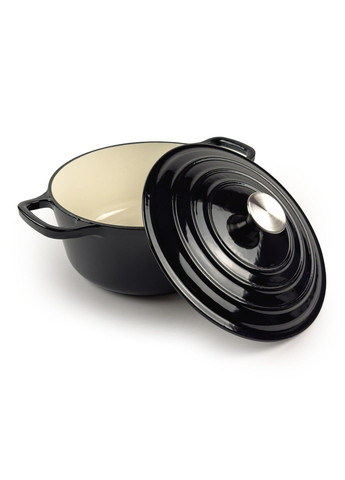 Кастрюля Чугунная 4 л (24*11 см) Графит Oliver (373414821)