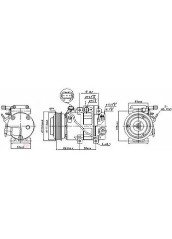 Компрессор кондиционера Nissens (345761595)