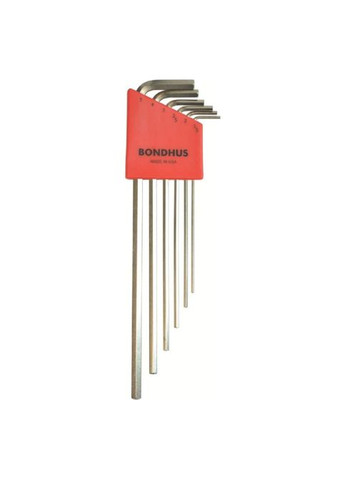 Набор ключей шестигранных 6 шт 1,55,0 мм хромированные удлиненные (15038) Bondhus (290680512)
