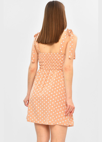 Сарафан жіночий бежевого кольору з принтом Let's Shop (334100650)