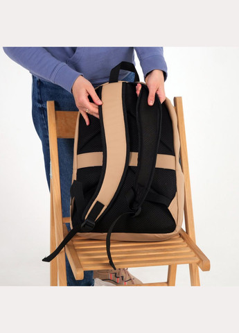 Жіночий рюкзак з екошкіри бежевого кольору із відділенням під ноутбук ToBeYou Premium (284725569)