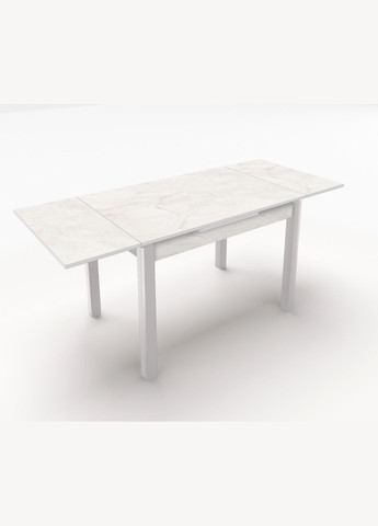 Стіл обідній розкладний Марсель 900 Білий/Мармур Ромео білий Fusion Furniture (341525550)