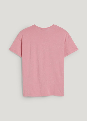 Рожева футболка з принтом rick and morty C&A