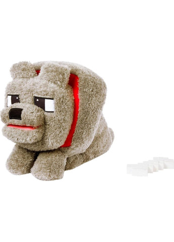 Мягкая интерактивная игрушка Волк Деннис из фильма Майнкрафт Оригинал Minecraft Dennis The Wolf Mattel (365251401)