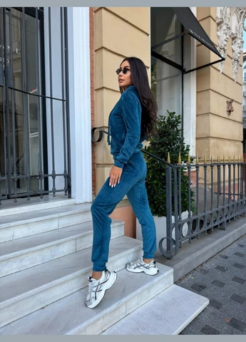 Спортивный велюровый костюм Fashion (300567383)