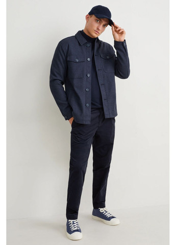 Темно-синие кэжуал демисезонные брюки C&A