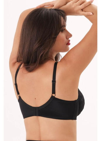 Чёрный бюстгальтер на косточках с полумягкой чашкой Kalyna с косточками