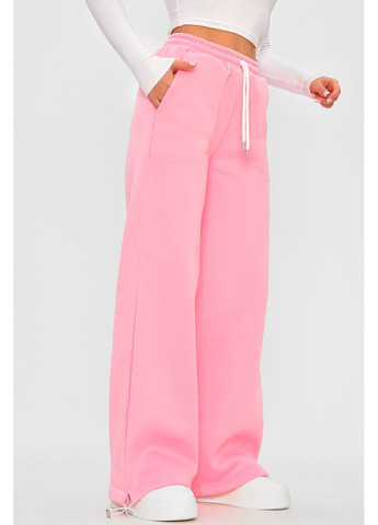 Спортивні штани жіночі на флісі рожевого кольору Let's Shop (364117541)