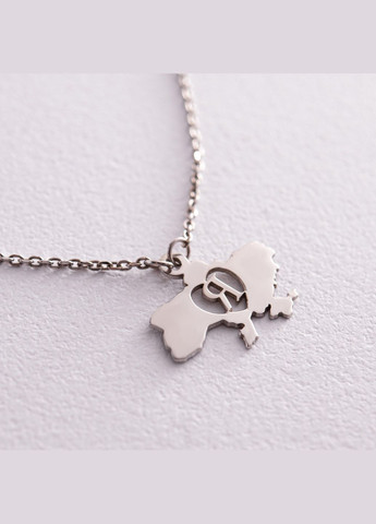 Кольє Я люблю Україну у сріблі 4036 45 Oniks (264392695)