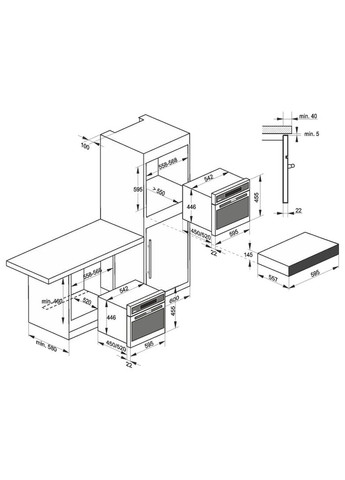 Духова шафа електрична з мікрохвильовою піччю EM 6307 R Kaiser (308351108)