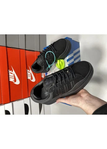 КРОСІВКИ ЖІНОЧІ ADIDAS CAMPUS X BUNNY ALL BLACK АДІДАС КАМПУС ЧОРНІ No Brand чорні демісезони (391939580)