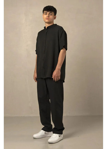 Лляна сорочка з короткими рукавами чоловіча v.2 Black Taboo clothing company (391410403)