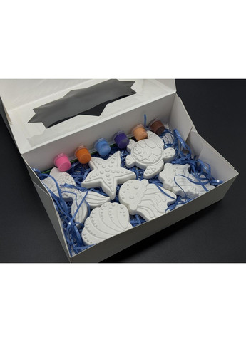 Набор гипсовых фигурок для раскраски морской мир. 6шт. HM furnitura (365248519)