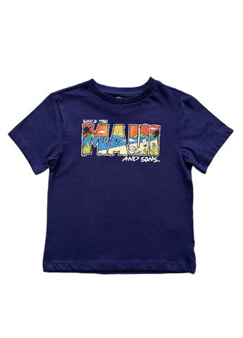 Темно-синяя летняя футболка для мальчика темно-синяя maui 2000-6 (104 см) OVS