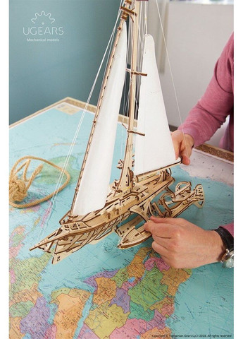 Механічний 3D пазл Тримаран Меріхобус (70059) UGEARS (364113038)