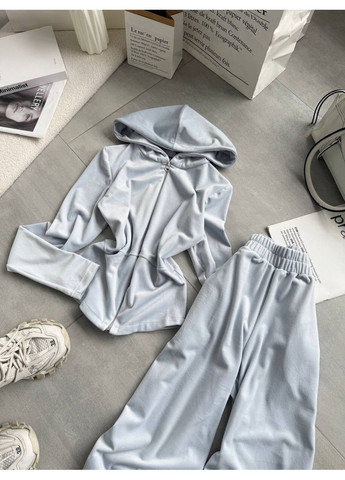 Жіночий спортивний костюм з кофтою на блискавці та широкими штанами Україна (354693338)