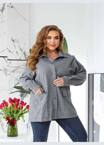 Женский пиджак - рубашка "Модель 257" - с длинным рукавом SF-257 Серый, 62 Sofia (301219662)