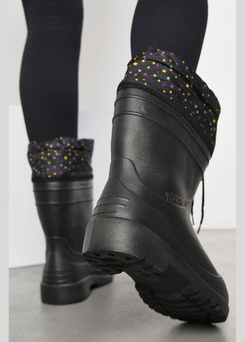 Осенние сапоги женские пена со съемным носком черного цвета казаки Let's Shop