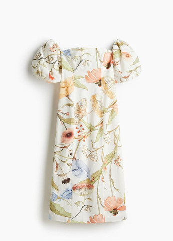Білий кежуал сукня H&M з квітковим принтом