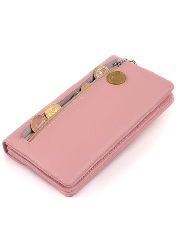 Клатч зі шкіри жіночий рожевий 19х9,5х2,5 см 19323 st leather (329198545)