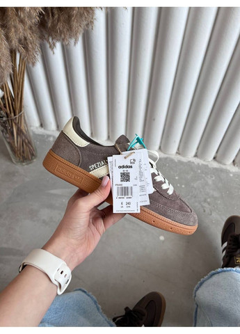 Сірі всесезонні кросівки adidas spezial light brown No Brand
