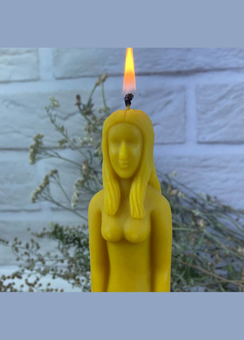 Восковая желтая свеча - Вольт (женщина) 5Candles (322347431)