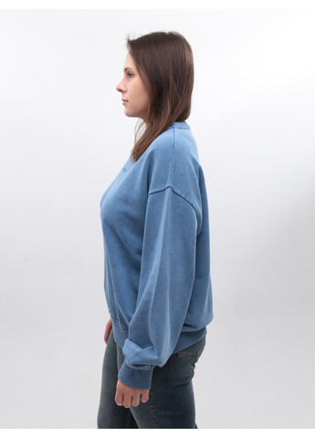 Блакитний світшот жіночий синій оверсайз Cracpot однотонний (369668954)