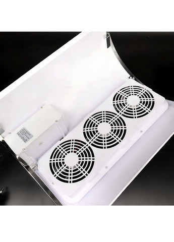 Настільна потужна витяжка пилосос підлокітник для манікюру двох рук на 3 вентилятори 40W 34х28.8х10.5 см (479839-Prob) Біла Unbranded (324741374)