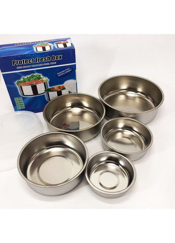 Набір харчових контейнерів UN-1515 5 шт із ZU-281 нержавіючої сталі Unique (349512017)