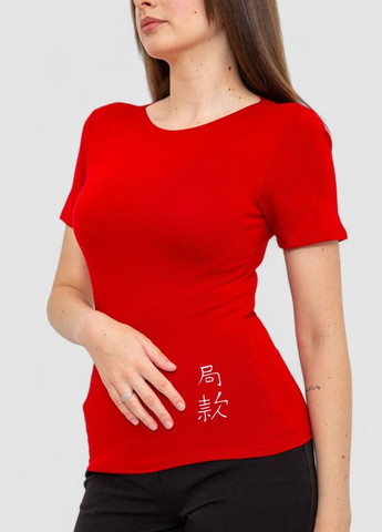 Красная демисезон футболка женская, цвет красный, Ager