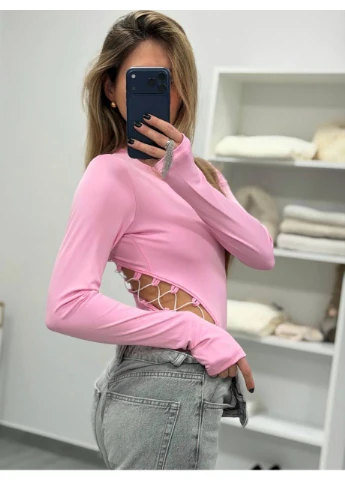 Боди женские с красивым вырезом на спине. Снизу застегивается. No Brand (381268971)